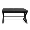 Decor Walther Bench 0509660 BENCH zitbankje mat zwart/ Eco-lederen kussen zwart