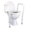 Handicare (Linido) 10540 toiletsteun met hulppoot aluminium/ kunststof wit
