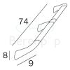 Inda Confort AH995CCU veiligheidssteun 74cm chroom/ zwart soft touch