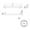 Inda Gealuna A10950BCR handgreep 50cm chroom