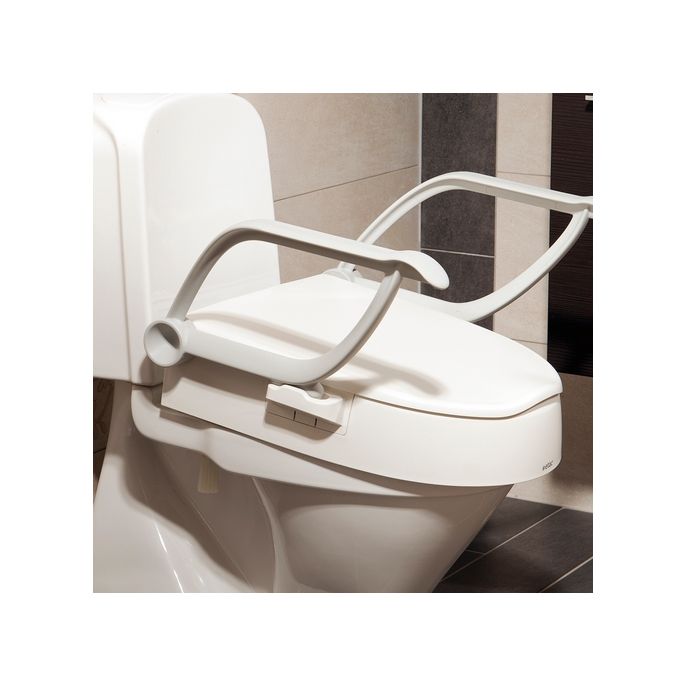Etac Cloo 80301214 toiletverhoger met deksel en armsteunen verhoging 6 en 10cm wit