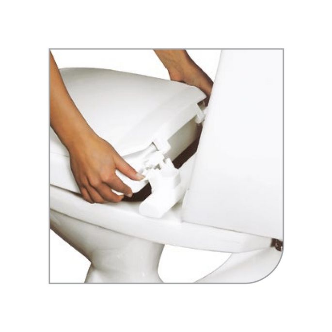 Etac Hi-Loo 80301106 toiletverhoger met deksel 6cm vast-gemonteerd wit
