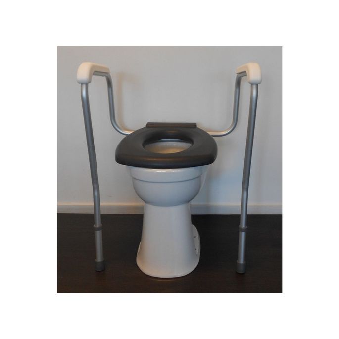 Handicare (Linido) 10540 toiletsteun met hulppoot aluminium/ kunststof wit