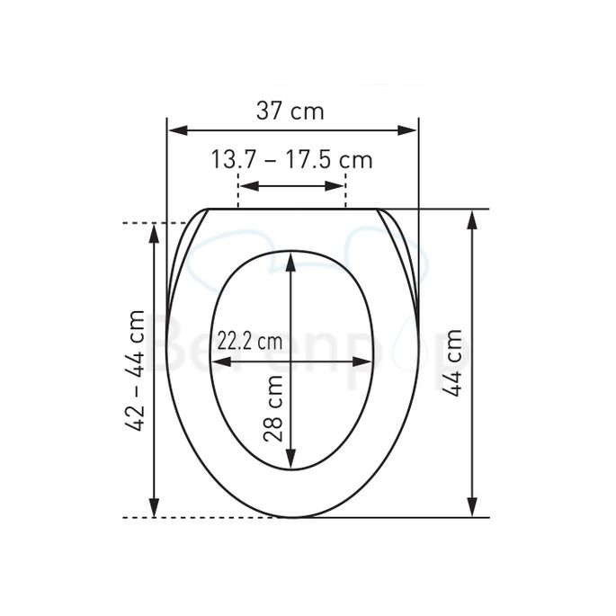 Diaqua Comfort 31169041 toiletzitting met deksel (verhoogd 5cm) wit