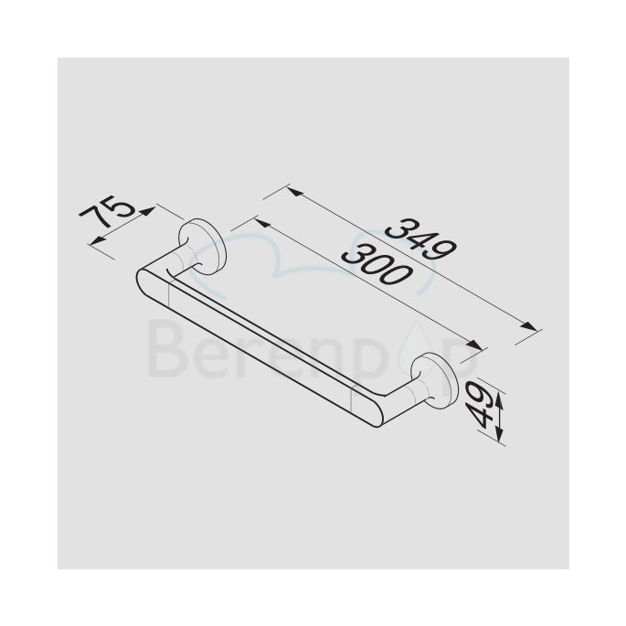 Geesa Tone 730602 badgreep 30cm chroom