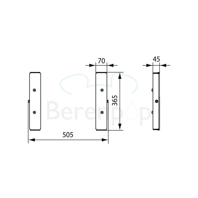 Handicare (Linido) LI2215101409 set hoogte verstelplaten RVS gecoat antraciet