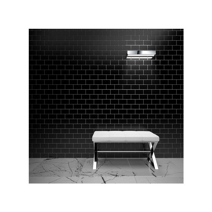 Decor Walther BENCH 0508904 zitbankje chroom/ kunstleder wit