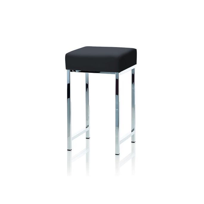 Decor Walther 0502805 DW 64 krukje chroom/ kunstleder zwart