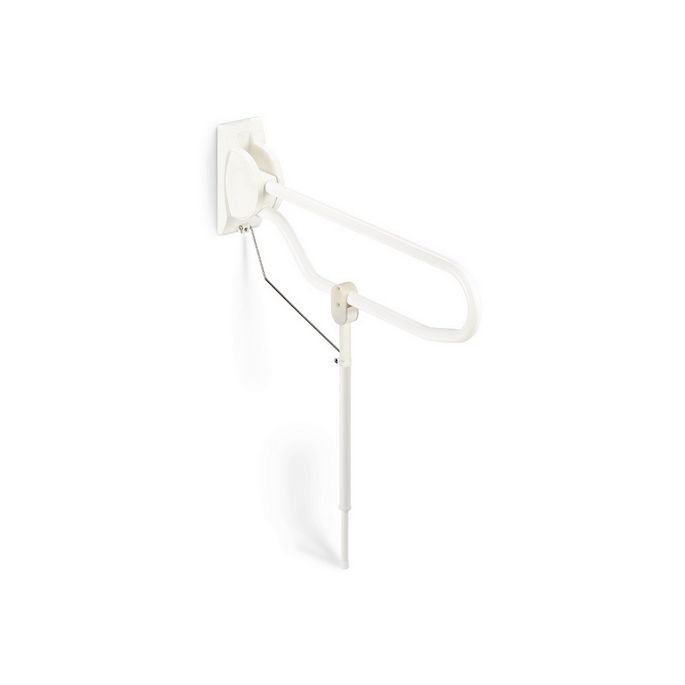 Handicare (Linido) LI2614300402 hulppootset opklapbare toiletbeugel RVS gecoat wit