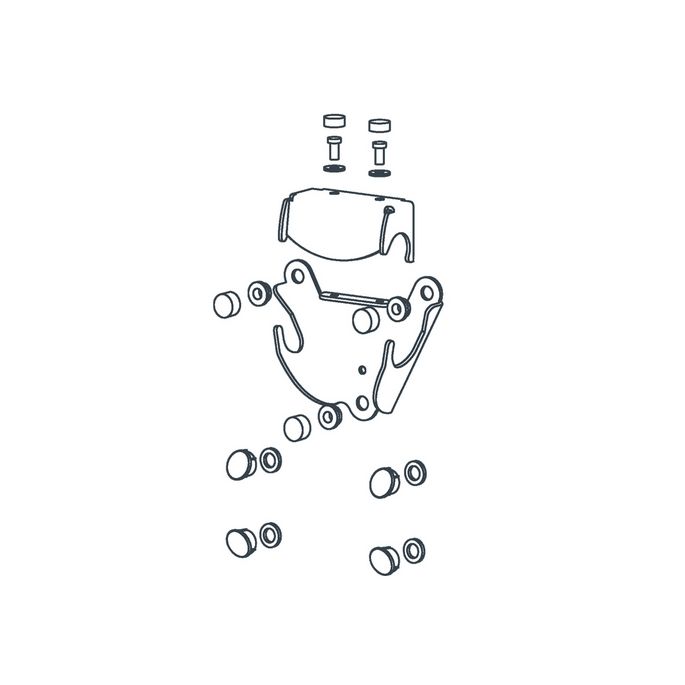 Handicare (Linido) LI2803000002 montageset t.b.v. douchezitting LI2202.200/LI2203.200 wit