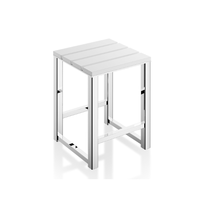 Decor Walther 0503654 DW 68 krukje chroom/ hout mat wit