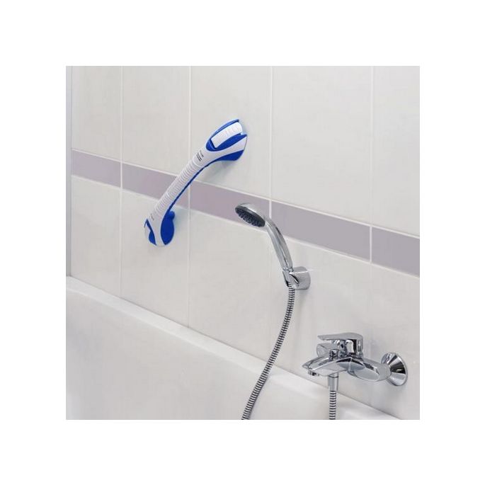 Aquatec (Invacare) H172 Stileo handgreep 500mm met zuignappen wit/ blauw