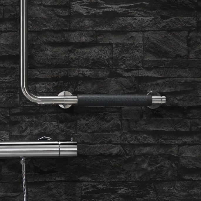 Geesa Comfort & Safety 915825-62-L douchestang met wandbeugel-L chroom