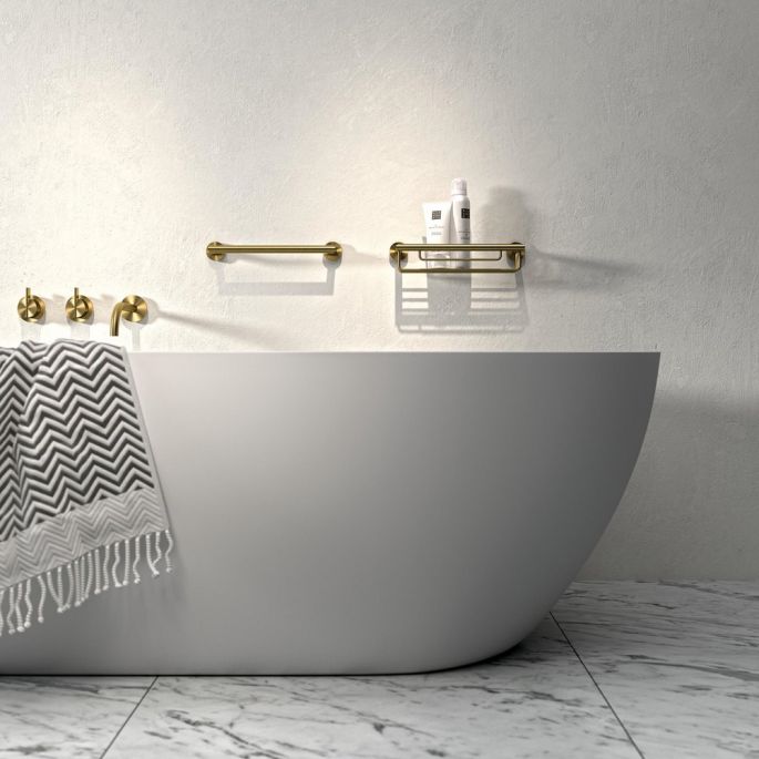 Geesa Nemox Brushed Gold 916506-07 badgreep 30cm goud geborsteld