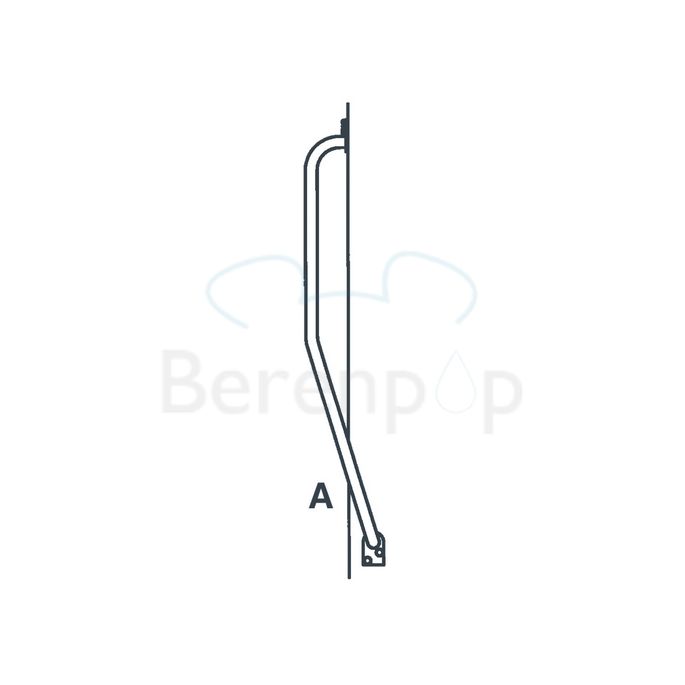 Handicare (Linido) LI2611011102 trapspilbeugel 510x510mm staal gecoat wit