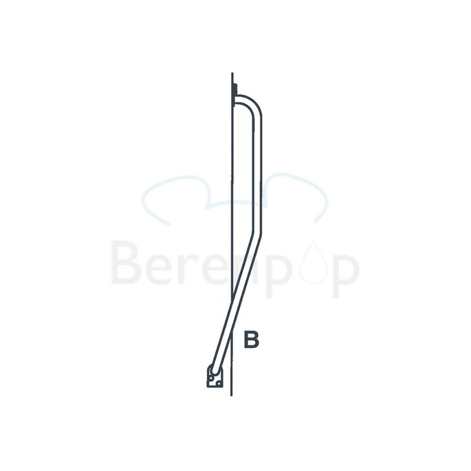 Handicare (Linido) LI2611012102 trapspilbeugel 510x510mm staal gecoat wit