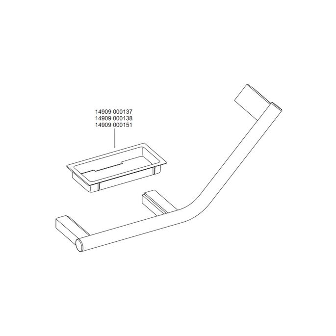 Keuco Collectie Plan 14909171037 handgreep 135° aluminium zilver-geëloxeerd/ verchroomd