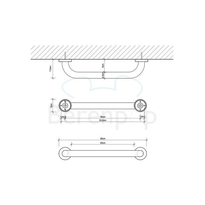 Decor Walther Basic 0532060 BA WGF badgreep 36,5cm mat zwart