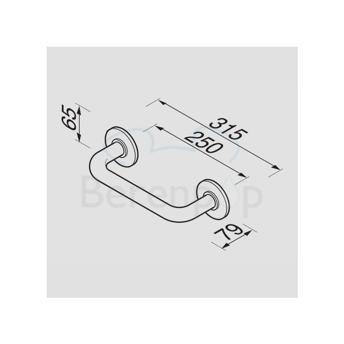 Geesa Hotel 13125 badgreep 25cm chroom