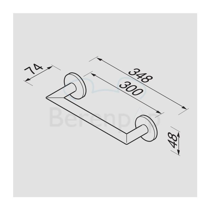 Geesa Nemox 650602 badgreep 30cm chroom