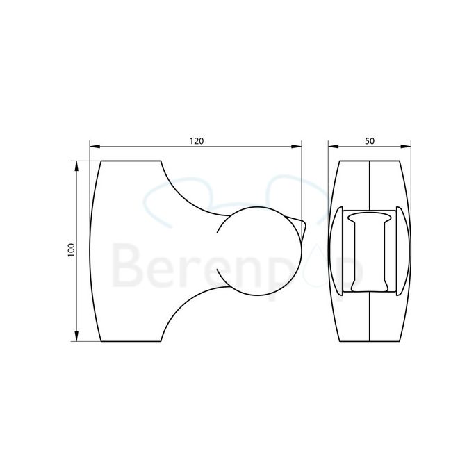 Handicare (Linido) LI2630200602 douchekophouder kunststof wit