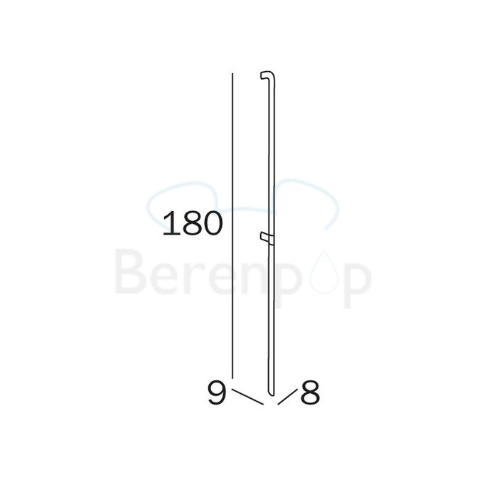 Inda Confort AH996ACR veiligheidssteun verticaal rechts chroom
