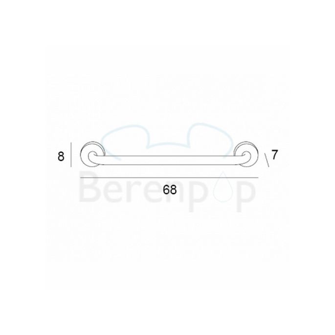 Inda Hotellerie A0490CCR handgreep 68cm chroom