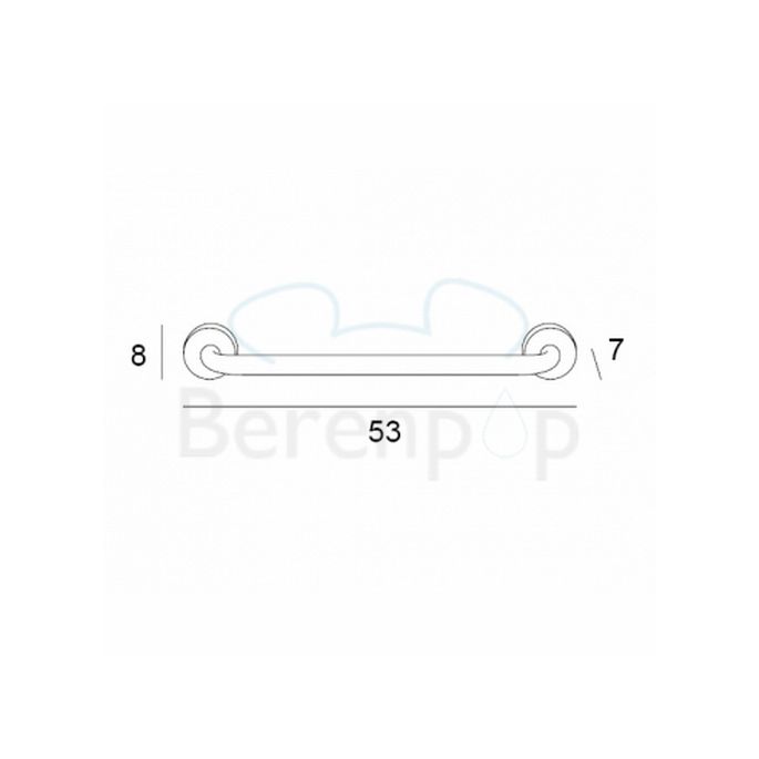 Inda Hotellerie A0490FCR handgreep 53cm chroom