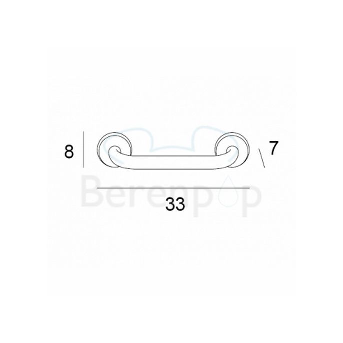 Inda Hotellerie A0490TCR handgreep 33cm chroom