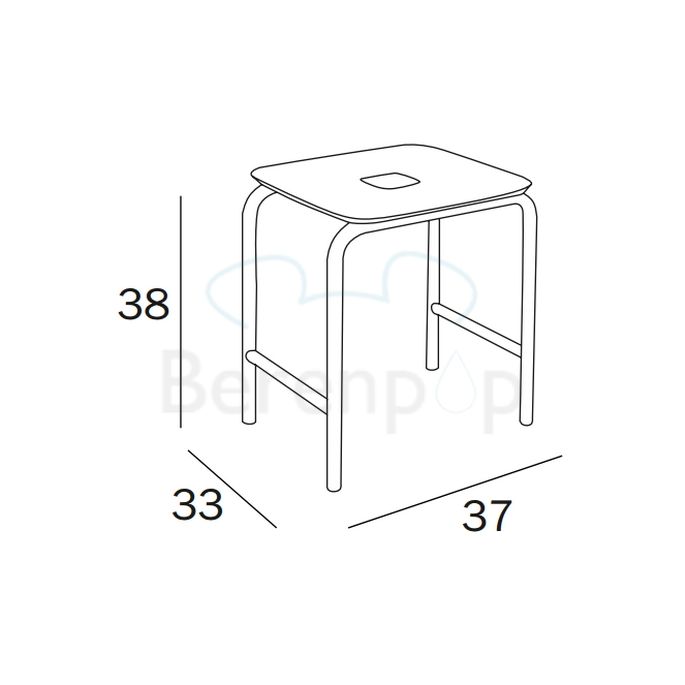 Inda Hotellerie AV375ANE krukje met zitting zwart