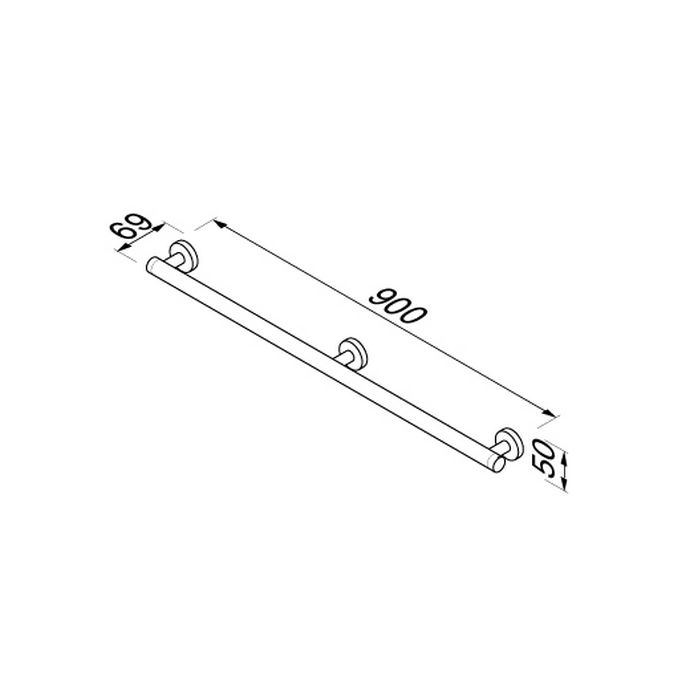 Geesa Comfort & Safety 915807-02-90 veiligheidsgreep 90cm chroom