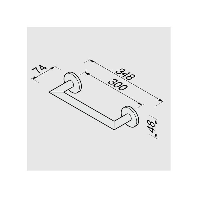 Geesa Nemox Black 91650606 badgreep 30cm mat zwart