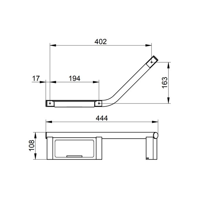 Keuco Collectie Plan 14909012037 handgreep 135° verchroomd
