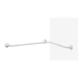 Handicare (Linido) LI2611025402 horizontale hoekwandbeugel Ergogrip 600x900mm RVS gecoat wit