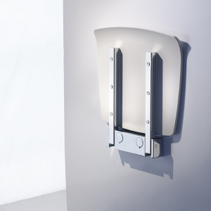 Smedbo Living Basic FK404 douchezitting opklapbaar wit met chroom