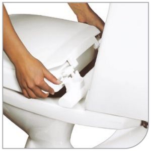 Etac Hi-Loo 80301107 toiletverhoger met deksel 10cm vast-gemonteerd wit