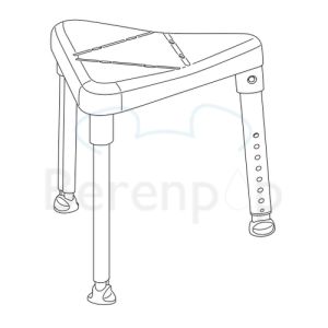 Etac Edge 81801040 douchekruk laag model grijs