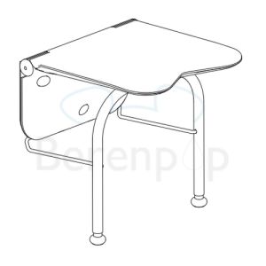 Etac Relax 81703030 douchezitting met steunpoten wit