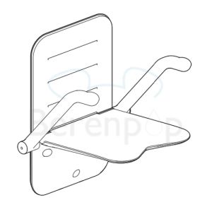Etac Relax 81703060 douchezitting met armsteunen en rugleuning wit