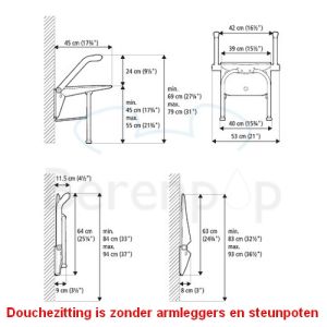 Etac Relax 81703010 douchezitting wit