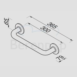 Geesa Hotel 13130 badgreep 30cm chroom