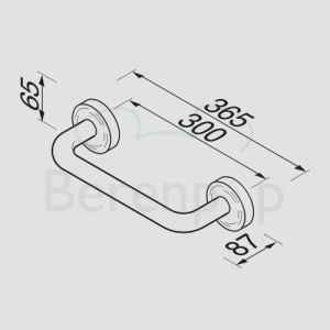 Geesa Luna 552930 badgreep 30cm chroom