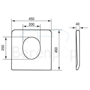Handicare (Linido) LI0121905 zachte toiletzitting met gesloten voorzijde