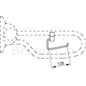 Handicare (Linido) LI2617000203 toiletrolhouder RVS gepolijst/ zwart