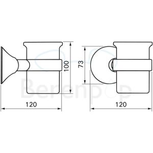 Handicare (Linido) LI2632000602 glashouder kunststof wit