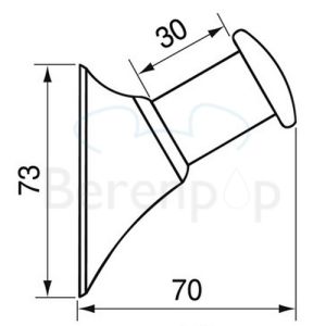 Handicare (Linido) LI2636000602 wandhaakje kunststof wit