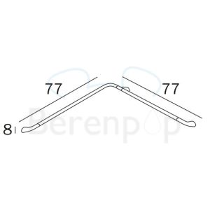 Inda Confort AH994ACR veiligheidssteun hoekmodel rechts chroom