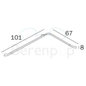 Inda Confort AH994DCR veiligheidssteun hoekmodel links chroom
