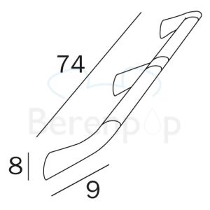 Inda Confort AH995CCR veiligheidssteun 74cm chroom