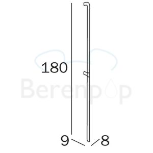 Inda Confort AH996ACR veiligheidssteun verticaal rechts chroom